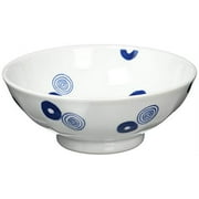 Hasami ware Indigo Japan chamfered lightweight small bowl whirlpool pattern diameter 14.5 cm 42903