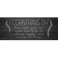 thumbnail image 2 of Kimberly, Allen 18x10 White Modern Wood Framed Museum Art Print Titled - I Corinthians 13 7, 2 of 4
