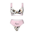 thumbnail image 4 of Rocae Cute Cats for Bikini Set for Women Two Piece Sexy High Swimsuits Split Crossover Bikini X-Large, 4 of 9