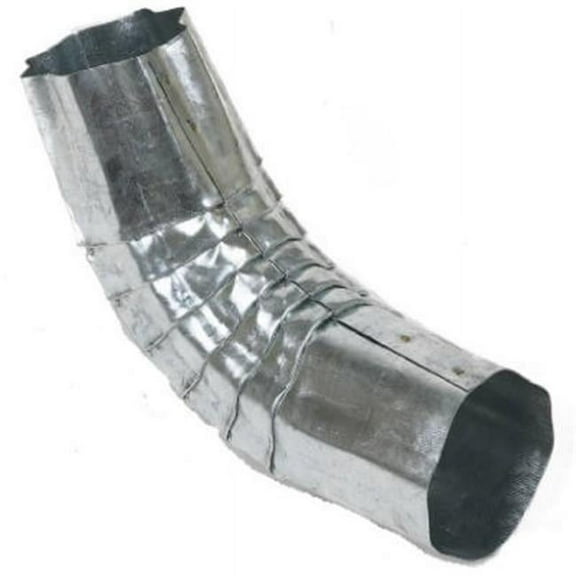 AMERIMAX HOME PRODUCTS Corrugated Gutter Downspout Elbow, Round, Galvanized Steel, 3-In. 410651