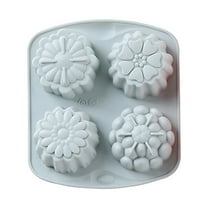 Clearance! Nomeni Cake Pop Mold 4 Companys Flower Silicone Cake Mould 4 Companys Flower Silicone Cake Mould Kitchen Gadgets Blue