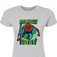 thumbnail image 3 of Marvel Spider-Man - St. Patrick's Day Amazingly Lucky - Juniors Fitted Graphic T-Shirt, 3 of 5
