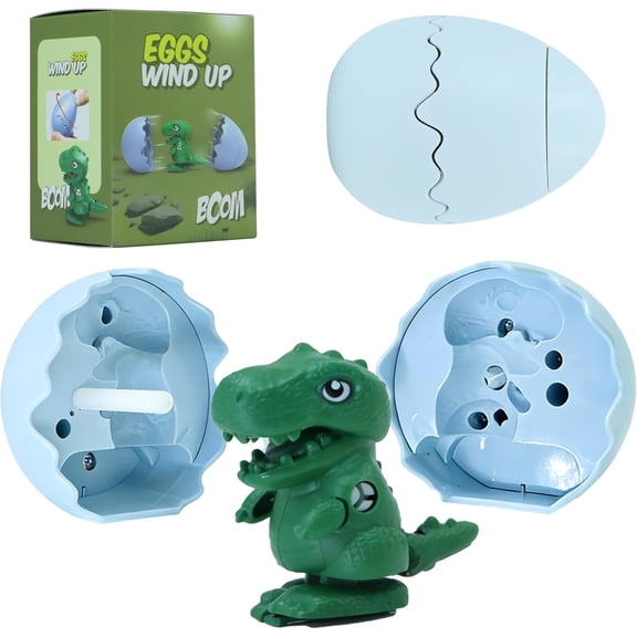 Dinosaur Egg Toys Wind Up Hatching Egg, Rotate to Hatch Walking Dinosaur, Reusable Clockwork Toy for Boys Girls Easter Birthday Gifts (Dinosaur)