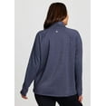 thumbnail image 2 of RBX Active Women's Plus Size Zip Mock Neck Fleece Pullover Sweatshirt With Pockets, 2 of 10