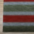 thumbnail image 6 of Rugsotic Carpets Hand Knotted Wool Area Rug 5'x8' Green Blue Contemporary Rectangle Indoor Rug for Living Room, Bedroom Antimicrobial L00214, 6 of 9