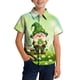thumbnail image 2 of Blusa y camisa de manga corta con cuello vuelto, moderna e informal, con estampado del Día de San Patricio, con bolsillo, para uniforme escolar, para niños y niñas de 2 a 15 años., 2 of 7