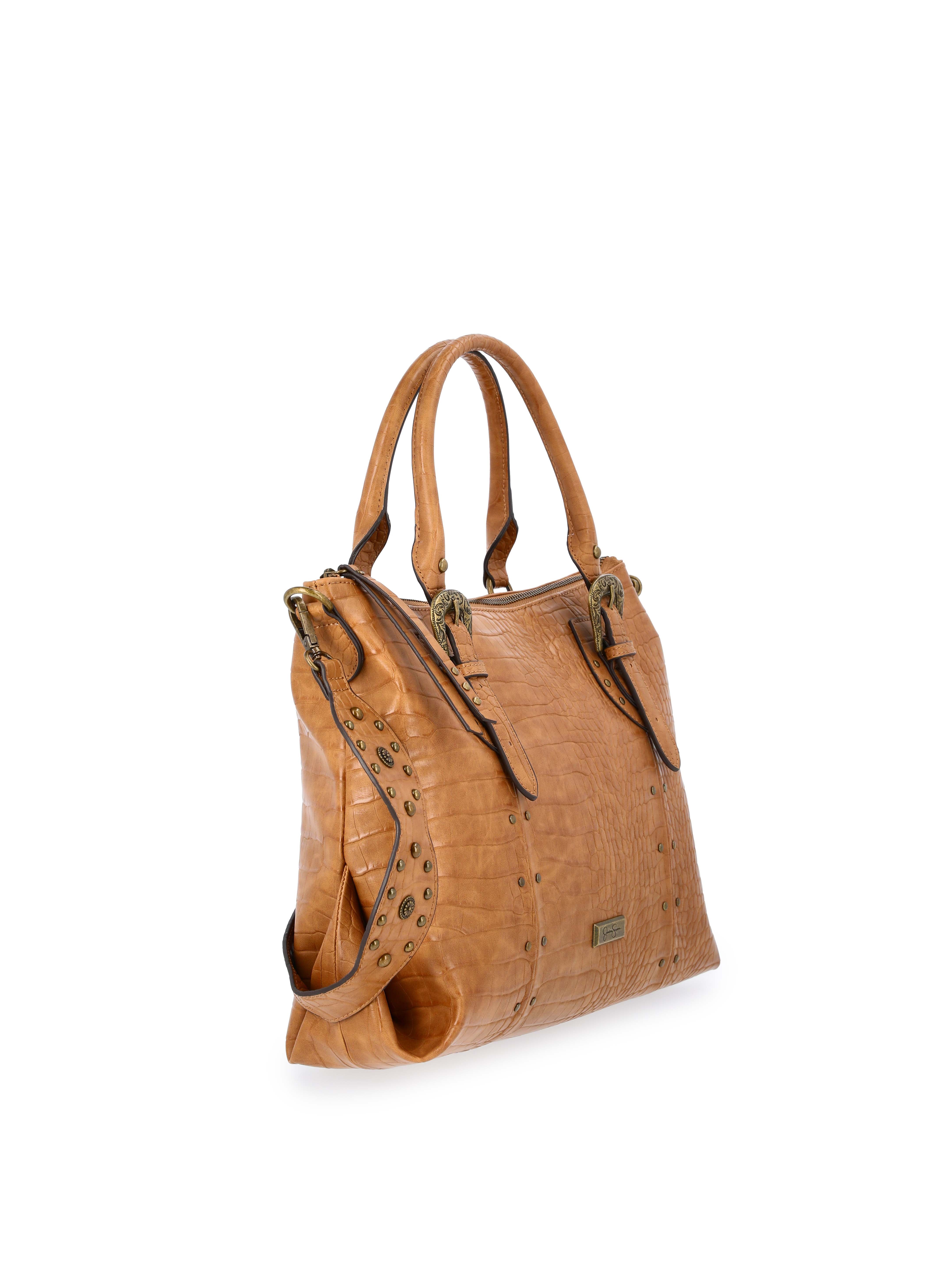 Jessica Simpson Women's Daphne Studded Satchel Handbag, Wheat