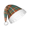 thumbnail image 2 of Fuzoiu colorful plaid Print Santa Hat Christmas Hat for Adults,Santa Hats with Pompom, Unisex Xmas Holiday Hat for Christmas New Year Festive Party Supplies, 2 of 6