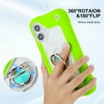 thumbnail image 5 of Allytechgroup Military-Grade Phone Case for Apple iPhone 16 Plus, Heavy Duty iPhone 16 Plus Cover with 360° Ring Kickstand, Shockproof TPU+PC Bumper, Raised Edges, Drop Protection, Mint, 5 of 6