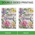 thumbnail image 3 of Grateful Thankful Blessed Garden Flag Double Sided, Spring Summer Flower Butterfly Decorative Yard Outdoor Home Small Decor, Farmhouse Fall Autumn Burlap Outside House Decoration 12.5 x 18, 3 of 6