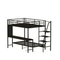 thumbnail image 6 of Bed Frames Black full size bunk bed with twin size, LED light and charging socket,Storage Beds Frames, 6 of 9