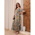 thumbnail image 4 of VEPKUL Womens 2025 Casual Short Sleeve Plus Size Loose Plain Long Summer Beach Maxi Dress with Pockets, 4 of 8