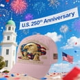 thumbnail image 3 of 250 Anniversary Usa Hat,Ball Caps for Men,250th Anniversary Usa Hat,United States 250th Anniversary Hat Bald Printed Patriotic Baseball Cap For Men Women,America 250 Tribute(Pink Purple), 3 of 8