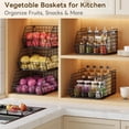 thumbnail image 4 of XCOSRACK 3-Tier Stackable Fruit Basket for Kitchen Counter, Wall Mounted Wire Produce Basket, Potato and Onion Storage Bin for Pantry Organization, Black (Patent Pending), 4 of 9