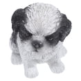 thumbnail image 3 of Huaq Home Furnishings Decorations Resin Simulation Puppy Cute Shih Tzu Dog Ornaments (Little Shih Tzu Puppy (Black)), 3 of 6