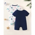 thumbnail image 3 of KIMI BEAR Infant Baby Boys Romper 18-24 Months Summer Clothing 2 Packs Short Sleeves Bodysuit Rockets Print One Piece Jumpsuits Clothes Multicolor, 3 of 9
