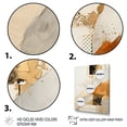 thumbnail image 3 of Designart "Gold and Grey Sunset Collage IV" Abstract Framed Wall Art - Modern Yellow Abstract Collages Entryway Framed Wall Art, 3 of 6