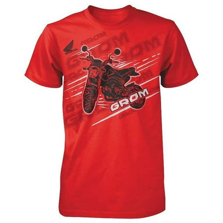 Short Sleeve Grom Tee, Red (Small), By Honda from (Best Honda Grom Clone)