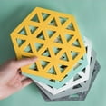 thumbnail image 5 of Felt Table Coaster for Hot Drink Hexagonal Shape Tea Mat Absorbent Hollow Cup Pad Home Accessories Triangular, 5 of 6