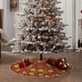 thumbnail image 5 of Salouo Fall Leaves Christmas Tree Skirt 48" Farmhouse Christmas Decorations Snowman Xmas Tree Skirt Tree Mat for Holiday Party Decor, 5 of 8