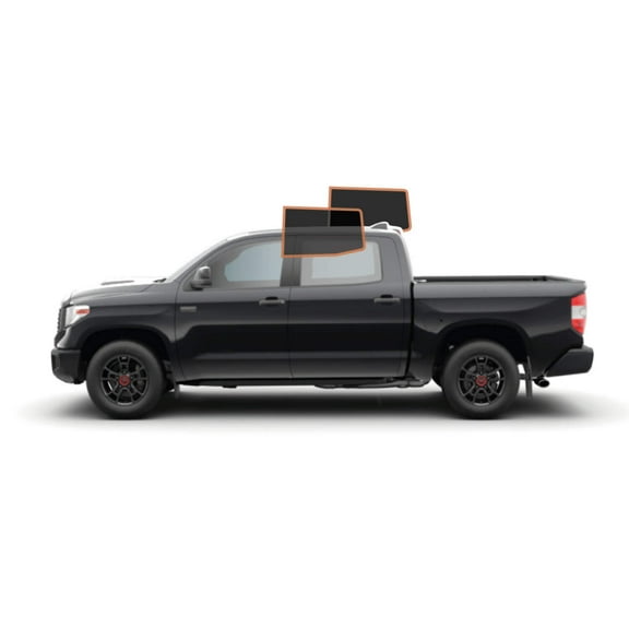 MotoShield Pro Premium Professional 2mil Precut Ceramic Window Tint Film for 2007-2021 Toyota Tundra Crewmax — (Rear Driver/ Passenger 15%) + Lifetime Warranty
