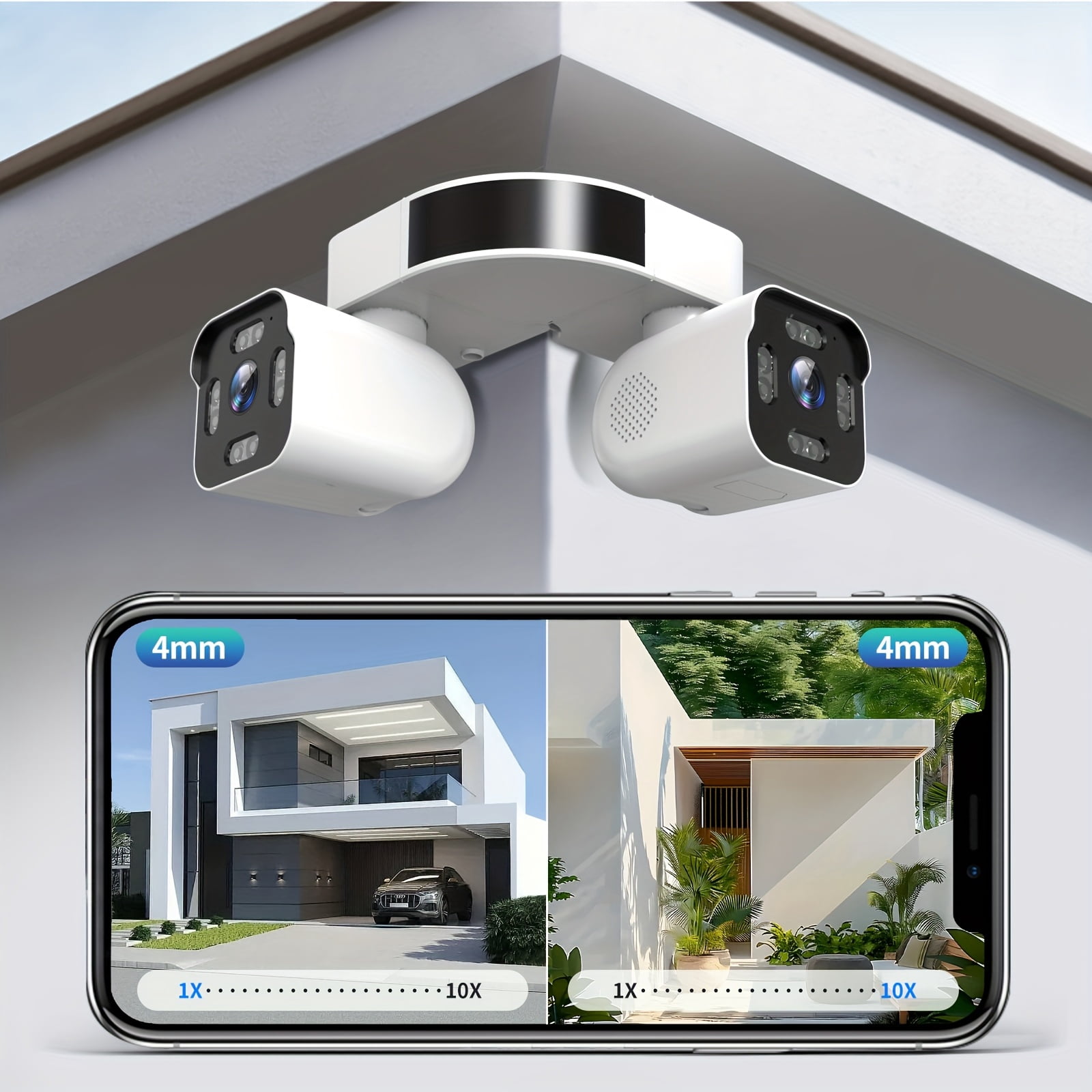 Surveillance Camera, 2.4G WiFi Security Camera for Home with Rotation, Motion Detection, Two-Way Audio, Night Vision, Cloud And SD Card Storage, Wired Cameras for Home Security