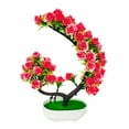 thumbnail image 4 of SPRING PARK Artificial Rose Flower Tree Plant Potted Bonsai Home Outdoor Wedding Garden Wall Decor, 4 of 6