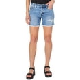 thumbnail image 1 of Earnest Sewn Womens Light Wash Mini Denim Shorts, 1 of 1