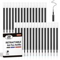 thumbnail image 1 of Retractable Gel Pen Refills, Shuttle Art 30 Pack Black Rollerball Gel Ink Pens Refills, Bulk Set, 0.7Mm Fine Point For Writing Journaling Taking Notes School Office Home, 1 of 1