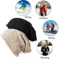 thumbnail image 5 of 2Pcs Womens Slouchy Beanie Winter Knit Soft Hat for Women and Men, 5 of 5