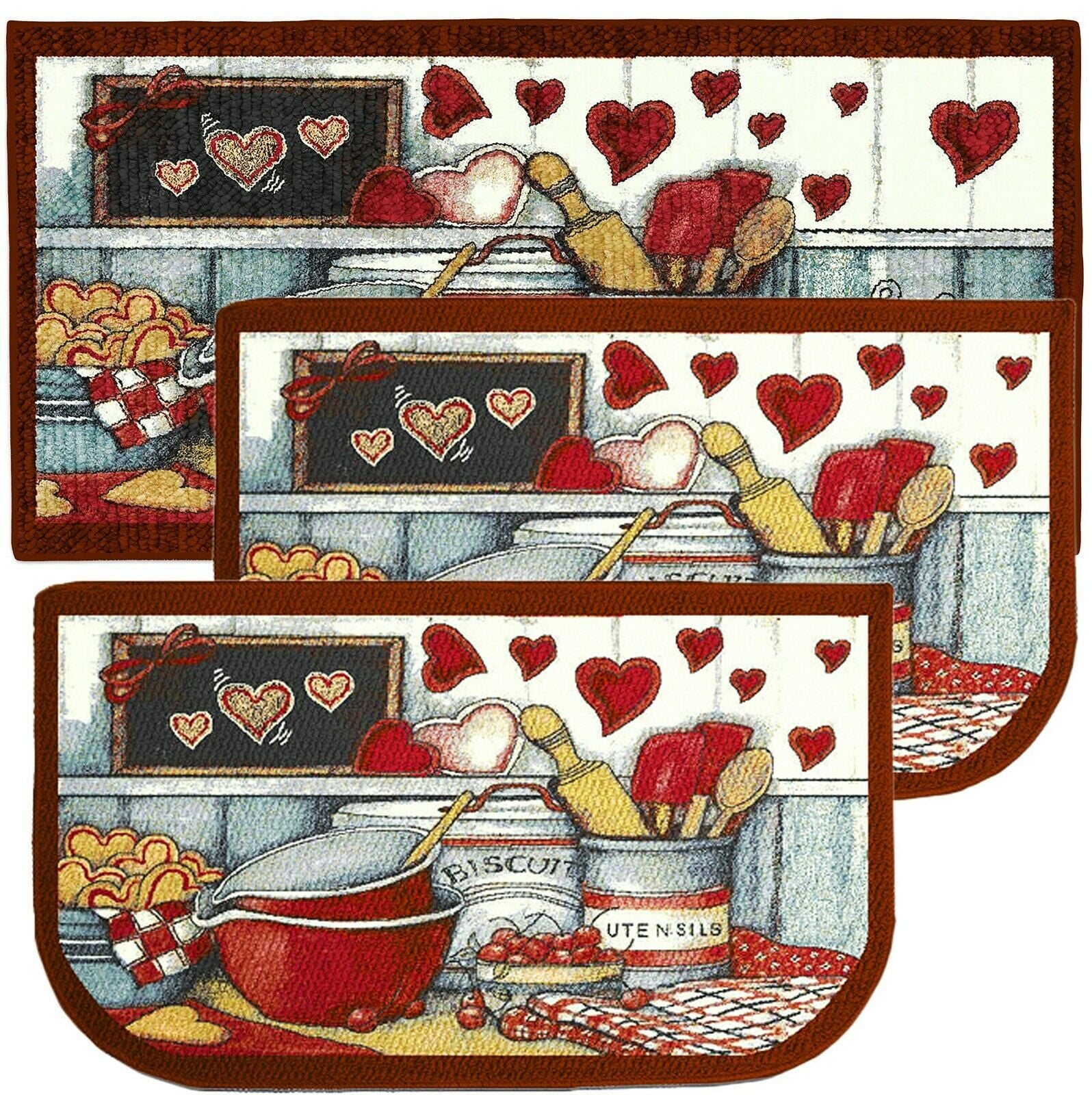 Kashi Home Kitchen Rug, Printed Area Rug, Durable Floor, Door Mat