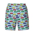 thumbnail image 4 of Lsque Mens Swim Trunks Transport Pattern - Bathing Suit Compression Liner - Beach Swim Shorts Swimwear - (S-3XL) - Stretch Quick Dry -Large, 4 of 9