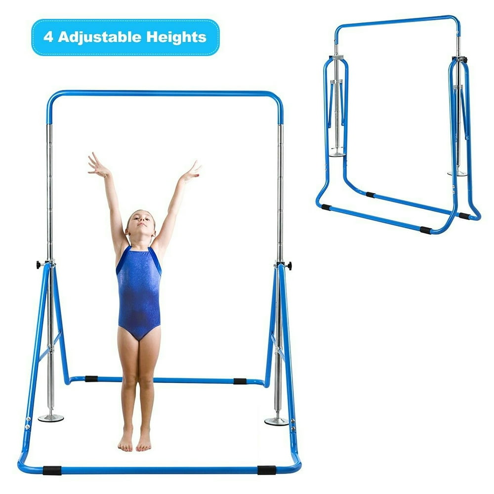 Costway Foldable Gymnastics Training Bar Adjustable Junior Horizontal Kip Bar Expandable