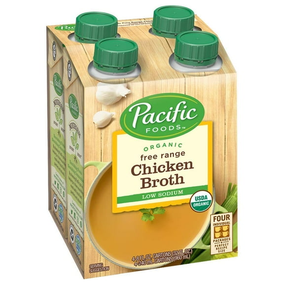 Pacific Foods Organic Free Range Chicken Broth Low Sodium -- 8 fl oz Each