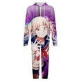 thumbnail image 4 of Himiko Toga Unisex Onesie Pajamas Zipper Jumpsuit Hooded One Piece Sleepwear for Family Mens Womens, 4 of 7