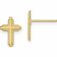 thumbnail image 1 of 10K Yellow Gold Polished Cross Post Earrings (10 X 7) Made In United States 10ye1675, 1 of 5