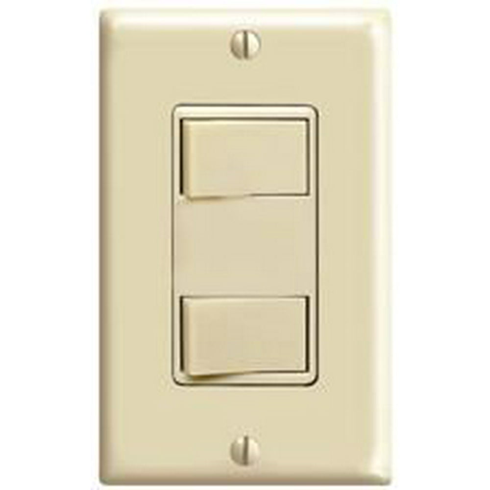 DECORA COMMERCIAL GRADE COMBO DUAL ROCKER SWITCH IVORY - Walmart.com ...