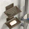 thumbnail image 4 of LSLJS Soap Box Wall Mounted Perforated Home Bathroom High-End Drainage Soap Storage Rack Bathroom Storage Box Stainless Steel 2 Sets, Home Accessories, 4 of 9