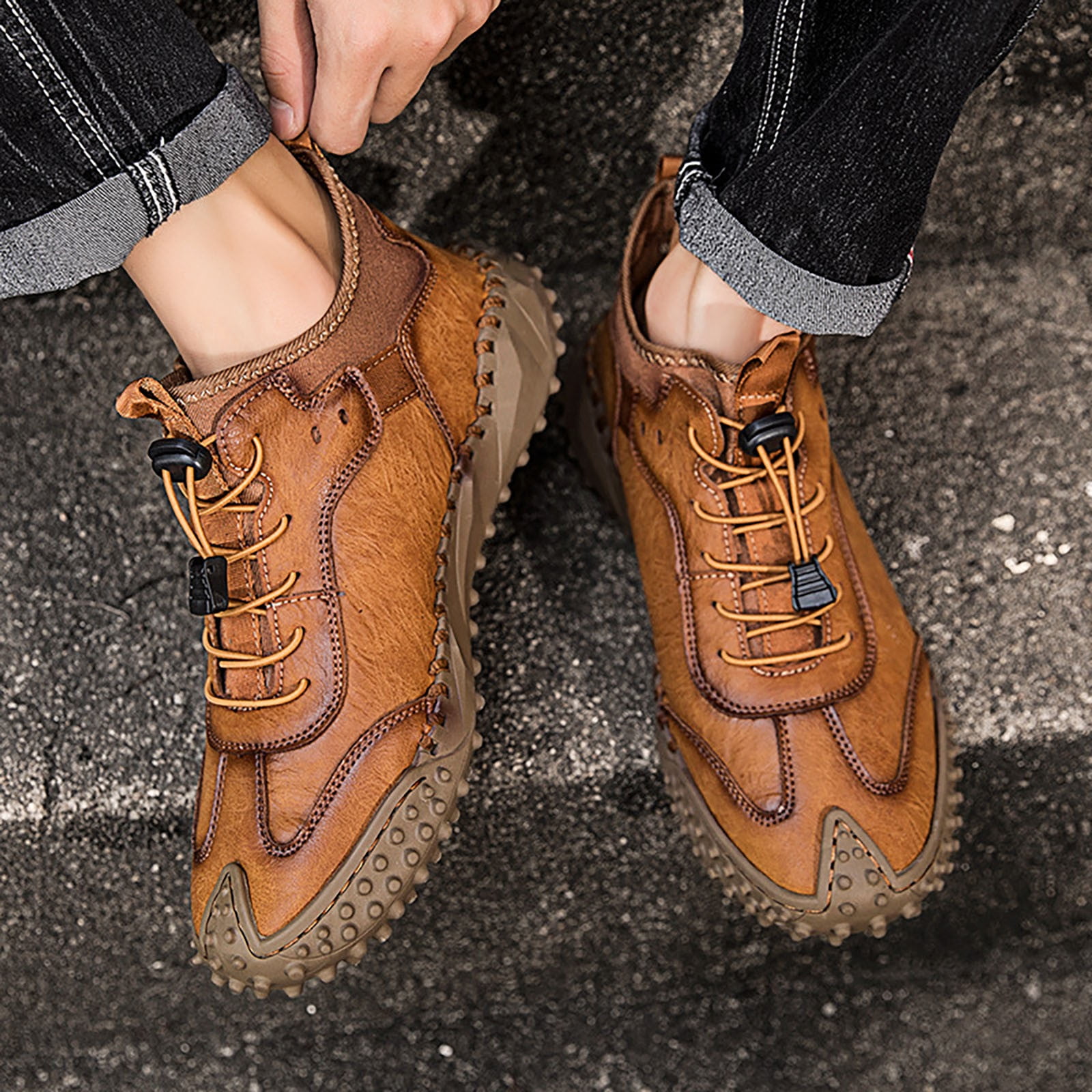 Brown men's athletic shoes hot sale