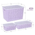thumbnail image 6 of ANMINY Stackable Lace-Design Storage Bins, Purple, 6 Count Pack, 6 of 7