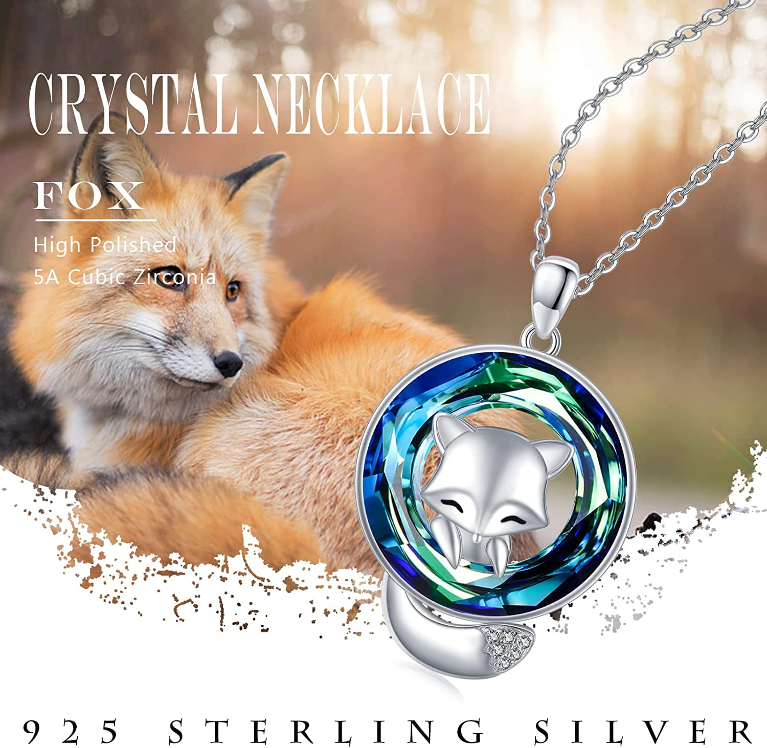 Natural Fox Nevada Turquoise Sterling Silver Necklace - Dillon & Nattarika