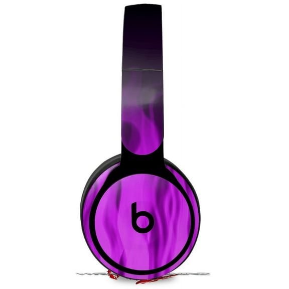 Skin Decal Wrap works with Original Beats Solo Pro Headphones Fire Purple Skin Only BEATS NOT INCLUDED