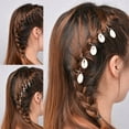 thumbnail image 3 of 5/10Pcs Punk Women Hip-Hop Braid Hand Cross Shell Leaf Ring Hair Clips Accessory, 3 of 10