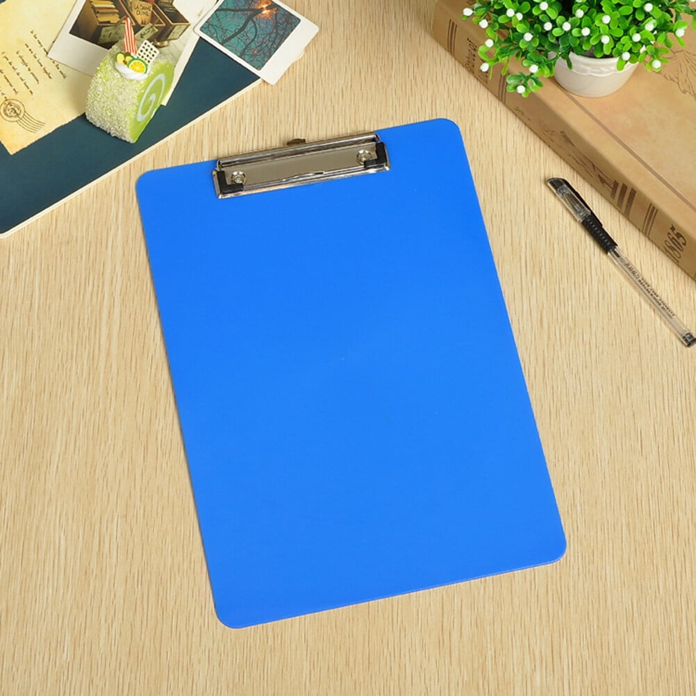 5pcs Plastic A4 Clipboards Colorful Profile Clip Hardboard Paper Holder Writing Memo Folders for Office Shop Home （320x225mm）(Red