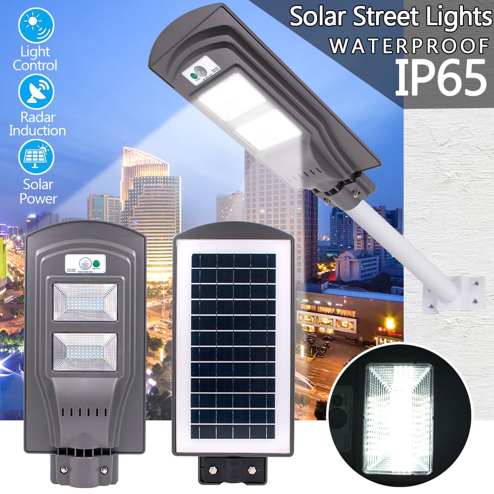 20/40/60W LED Solar Street Light Motion Sensor Outdoor Garden Wall Lamp