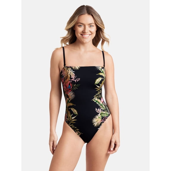 Sofia by Sofia Vergara Women's and Women's Plus Bandeau One Piece Swimsuit