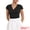 Black, variant on DARING DIVA Women's V Neck Lace Trim Bodysuit Small Black