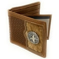 thumbnail image 2 of Texas West Premium Cow Fur Genuine Leather Men's Short Bifold Wallets in Multi Emblem, 2 of 5
