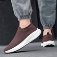 thumbnail image 6 of Men's Slip On Sock Walking Shoes Knit Upper Thick Cushioned Sole Casual Sneakers for Daily Commute, 6 of 8