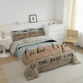thumbnail image 3 of Erosebridal Rustic Fishing Bedding Queen Comforter Set, Lodge Cabin Comforter Sets Queen Size, Wooden Plank Reversible Down Comforter, Lightweight Room Decor, 3 Pieces, 3 of 8